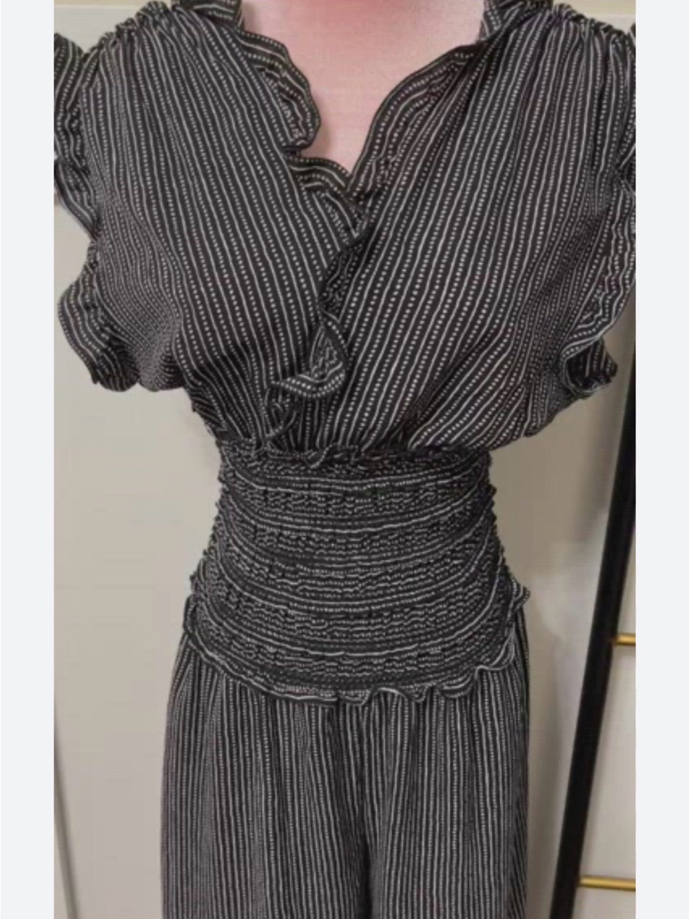 NWT Max Studio Cinch Waist Wide Leg Jumpsuit - Bell Sleeve - Medium - Picture 15 of 16